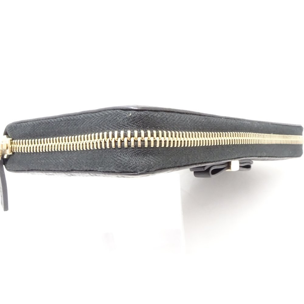 Gucci Long Wallet Round Zipper Micro Leather Black - Picture 3 of 6